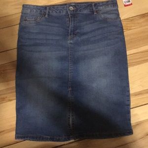 Route 66 denim skirt